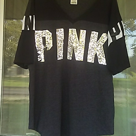 PINK Victoria's Secret Tops - 🎉LABOR DAY SALE🎉🔥NWOT🔥 PInk Sequined T
